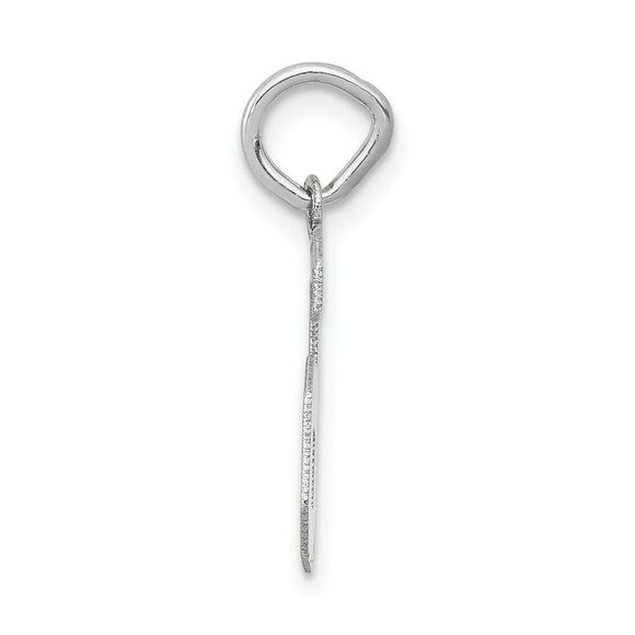 14k White Gold, Jersey Collection, Small Number 6 Pendant - Picture 2 of 6